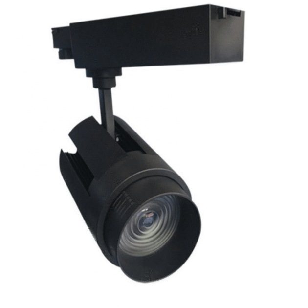 3-FASE RAILSPOT 35W ZWART VERSTELBARE LENS DIMBAAR
