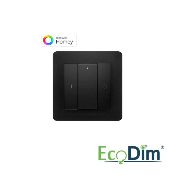 ECODIM | DRAADLOZE SCHAKELAAR ZIGBEE | 1 GROEP | ZWART - Afbeelding 3