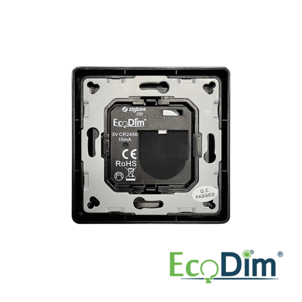 ECODIM | DRAADLOZE SCHAKELAAR ZIGBEE | 1 GROEP | ZWART - Afbeelding 2