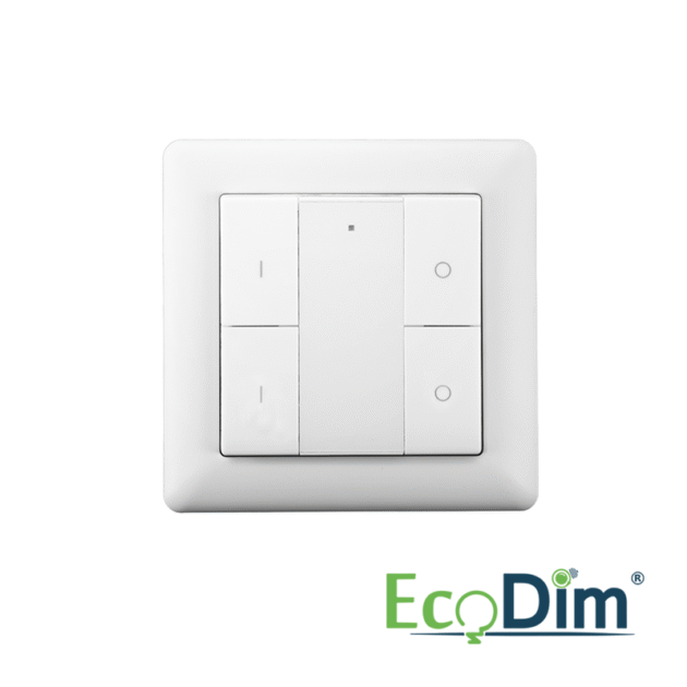 ECODIM | DRAADLOZE SCHAKELAAR ZIGBEE | 2 GROEPEN | WIT