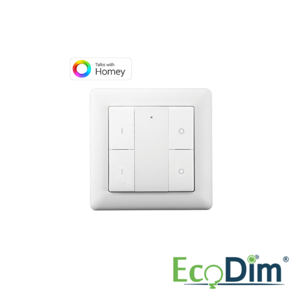 ECODIM | DRAADLOZE SCHAKELAAR ZIGBEE | 2 GROEPEN | WIT - Afbeelding 3