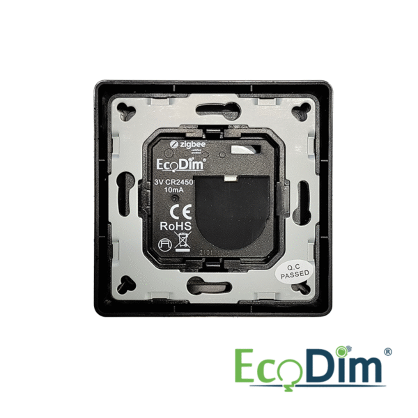 ECODIM | DRAADLOZE SCHAKELAAR ZIGBEE | 2 GROEPEN | ZWART - Afbeelding 2