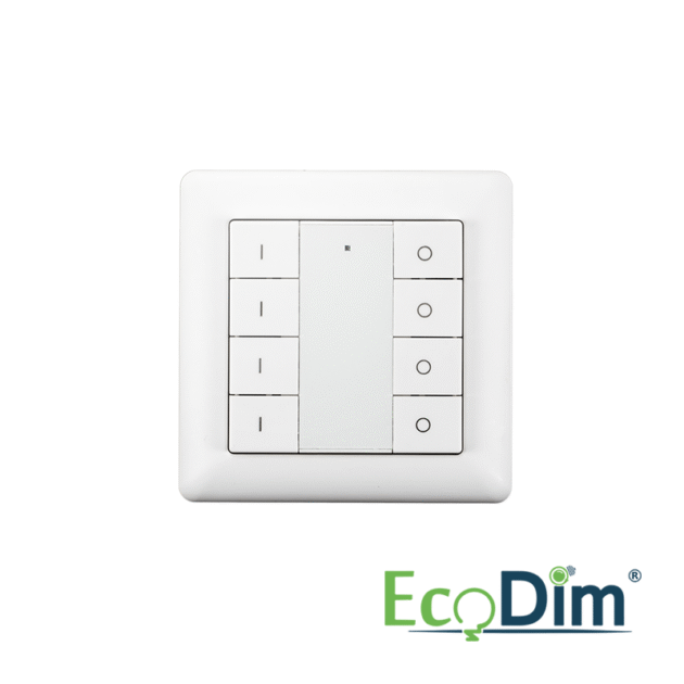ECODIM | DRAADLOZE SCHAKELAAR ZIGBEE | 4 GROEPEN | WIT