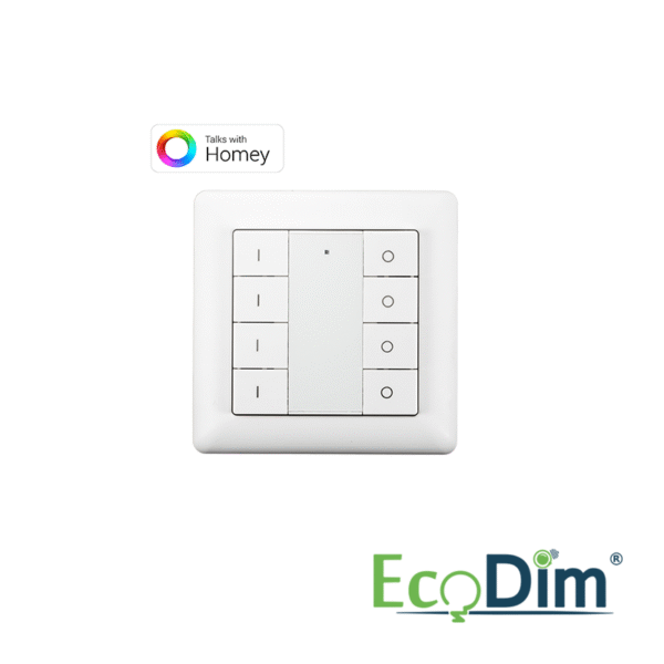 ECODIM | DRAADLOZE SCHAKELAAR ZIGBEE | 4 GROEPEN | WIT - Afbeelding 3