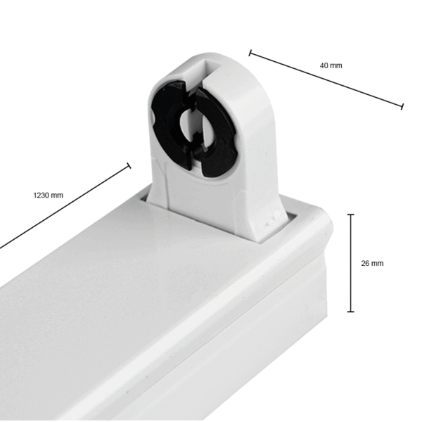 IP22 ARMATUUR RAX 1 TL-BUIS 120CM - Afbeelding 2