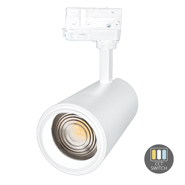 3-FASE RAILSPOT | RHEA | 10°-60° | 30W | WIT | CCT SWITCH