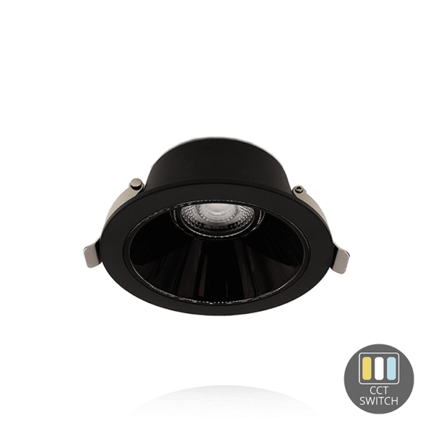 LED DOWNLIGHT | KERBER | CCT-SWITCH | Ø75MM | 7W | ZWART