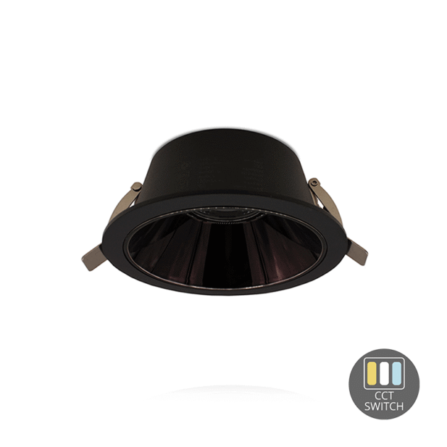 LED DOWNLIGHT | KERBER | CCT-SWITCH | Ø100MM | 10W | ZWART