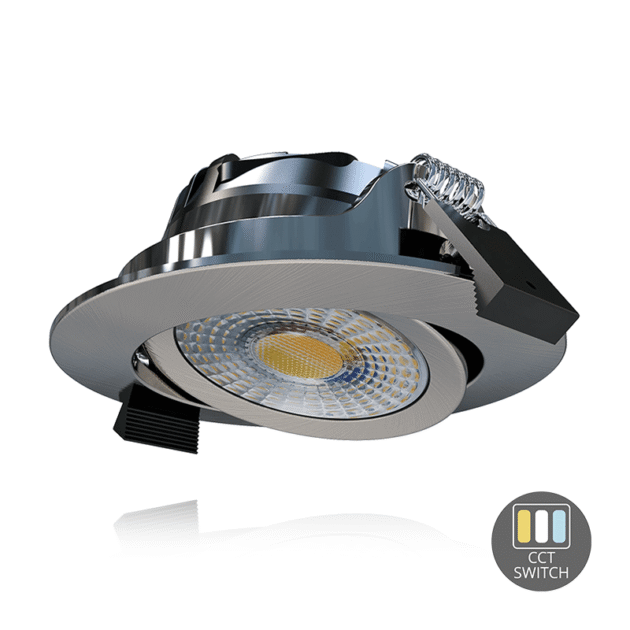 LED INBOUWSPOT | MIRAN | SLIM-FIT | 6W | DIM | ZILVER | CCT-SWITCH | IP65