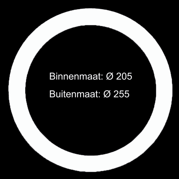 VERLOOPRING METAAL | WIT | Ø205-255mm