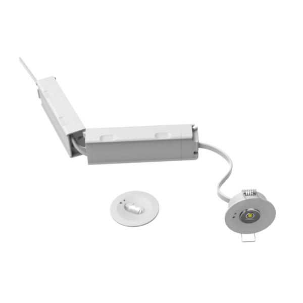 NOODVERLICHTING | INBOUWSPOT | WIT | LENS 360° +GANGPADEN.