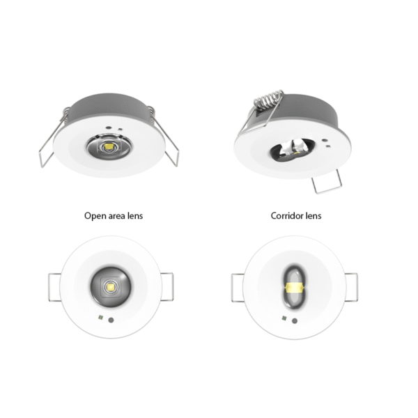 NOODVERLICHTING | INBOUWSPOT | WIT | LENS 360° +GANGPADEN. - Afbeelding 4