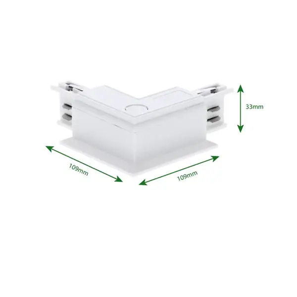 INBOUW 3-FASE | L-VORM CONNECTOR | INSIDE | WIT - Afbeelding 3