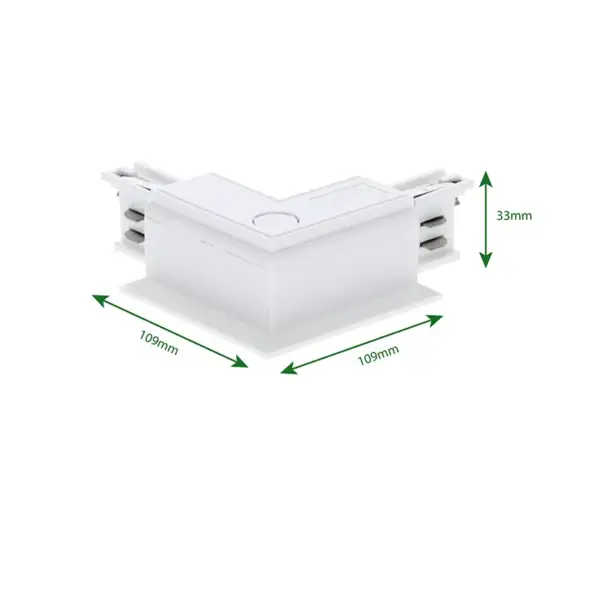 INBOUW 3-FASE | L-VORM CONNECTOR | OUTSIDE | WIT - Afbeelding 3