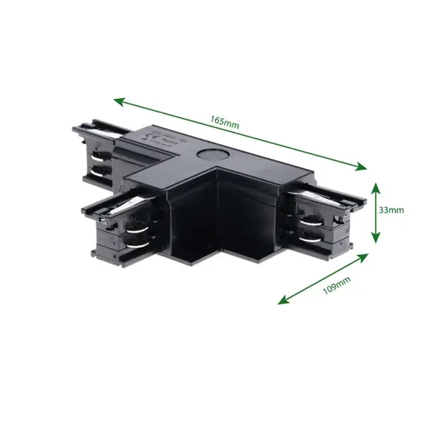 INBOUW 3-FASE | T-VORM CONNECTOR | RIGHT-2 | ZWART - Afbeelding 3