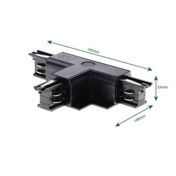 INBOUW 3-FASE | T-VORM CONNECTOR | LEFT-2 | ZWART - Afbeelding 3