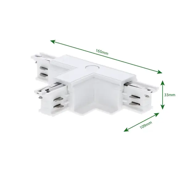 INBOUW 3-FASE | T-VORM CONNECTOR | LEFT-2 | WIT - Afbeelding 3
