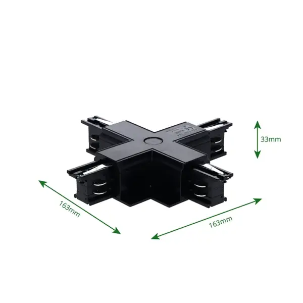 INBOUW 3-FASE | X-VORM CONNECTOR | ZWART - Afbeelding 3