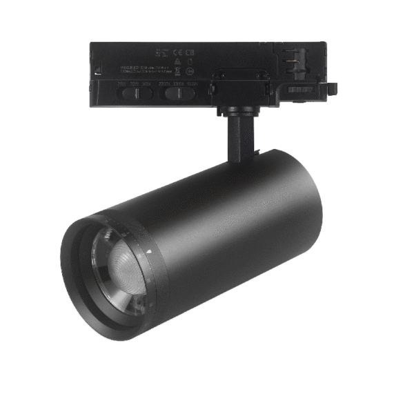3-FASE RAILSPOT | ZOOMABLE | WATT SWITCH | CCT-SWITCH | ZWART