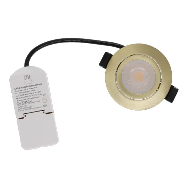 LED INBOUWSPOT | MIRAN | SLIM-FIT | 5W/7W | DIM TO WARM + CCT-SWITCH | BRASS - Afbeelding 2