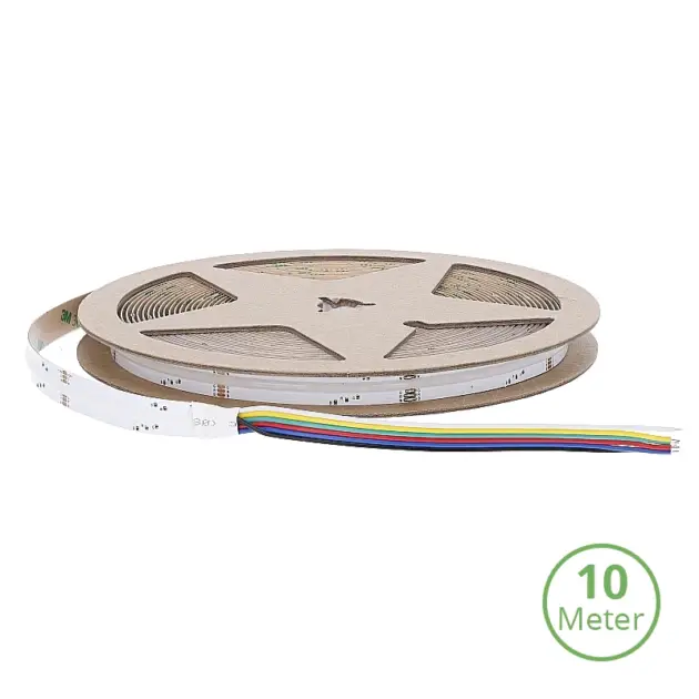 COB LEDSTRIP | 24V | IP65 | 10M | 5-25W/M | RGBCCT