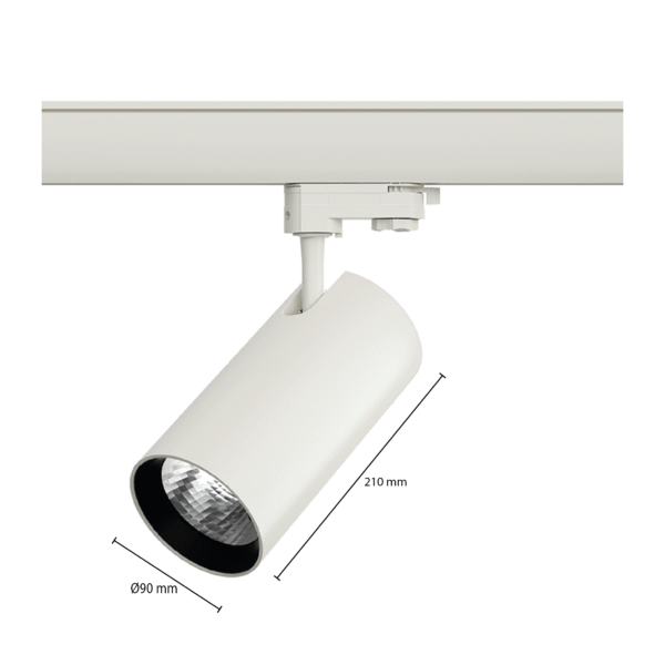 3-FASE RAILSPOT ELARA 30W WIT - Afbeelding 2