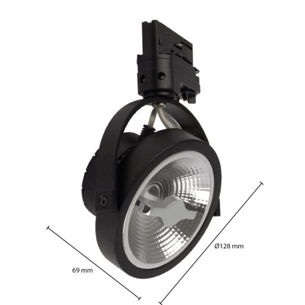 3-FASE RAILSPOT TETHYS 12W ZWART DIM2WARM - Afbeelding 4