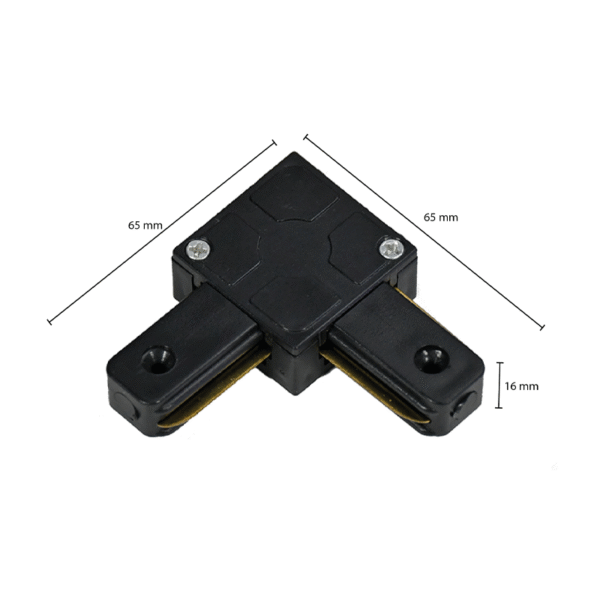 1-FASE RAIL L-VORM CONNECTOR ZWART - Afbeelding 6