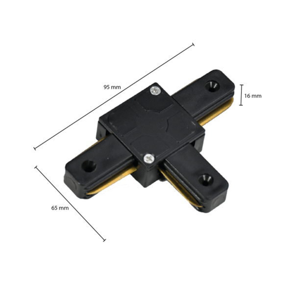 1-FASE RAIL T-VORM CONNECTOR ZWART - Afbeelding 6