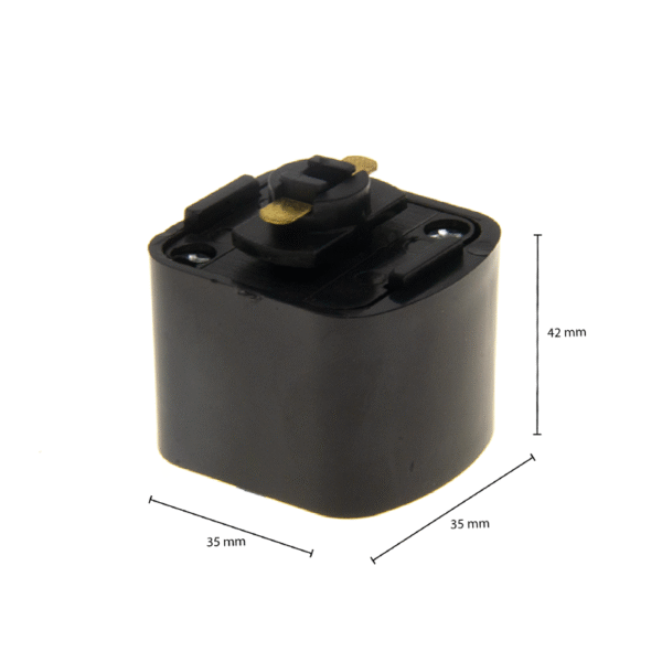 1-FASE RAIL SQUARE ADAPTER ZWART - Afbeelding 3