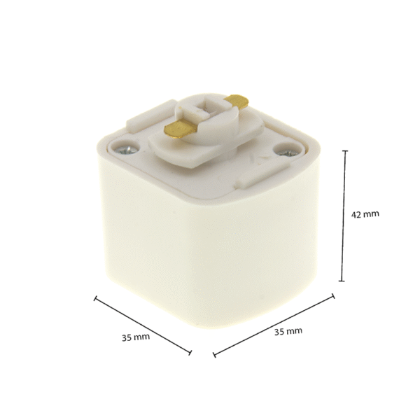 1-FASE RAIL SQUARE ADAPTER WIT - Afbeelding 3