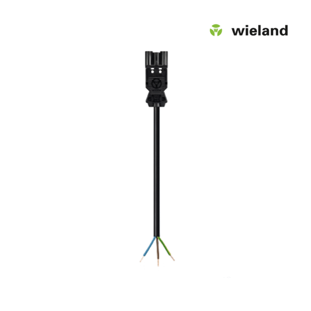 Wieland GST18I3 Aansluitsnoer male 1,5 MM² 0,5 meter zwart