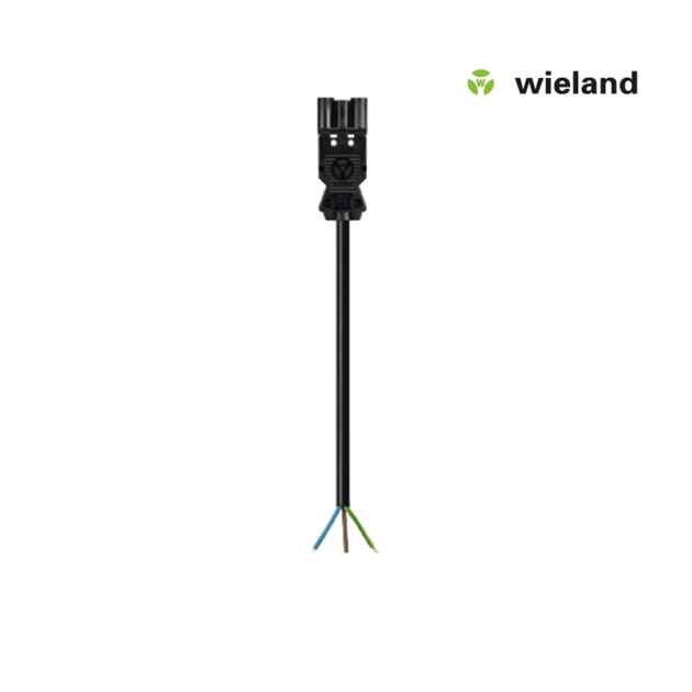 Wieland GST18I3 Aansluitsnoer male 1,5 MM² 2 meter zwart