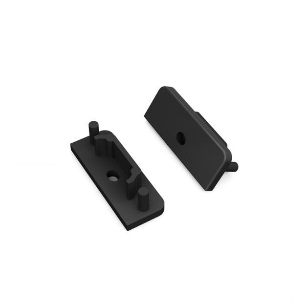 END CAP MET KABELOPENING | SURFACE | 14MM | ZWART | 20 STUKS