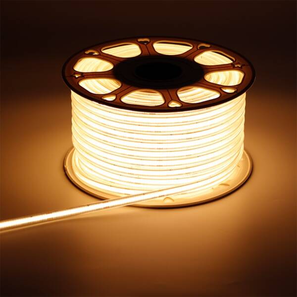 COB LEDSTRIP | 220V | IP65 | 10 METER | 2700K incl. 0,5 M EUROSTEKKER - Afbeelding 2