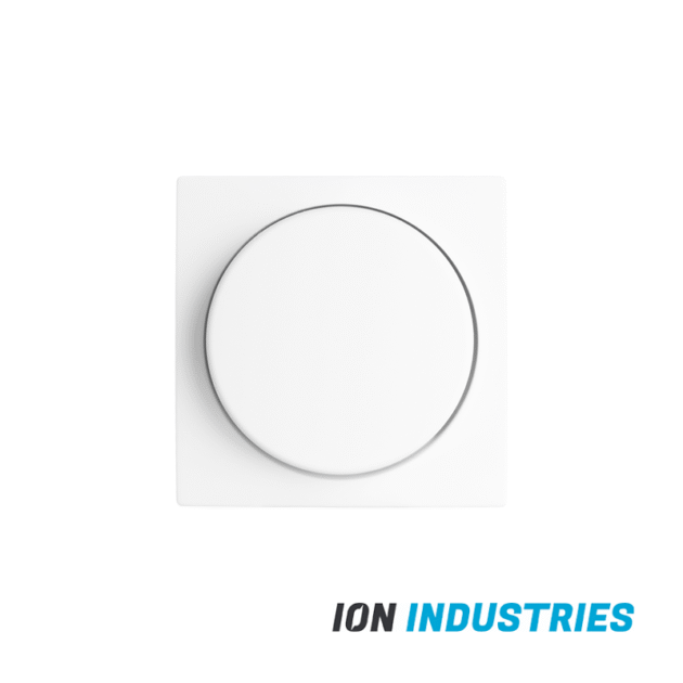ION INDUSTRIES | Centraalplaat Dimmerknop Enkelvoudig t.b.v. Indicatielamp E1 Alpin Wit