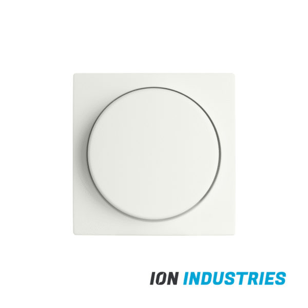 ION INDUSTRIES | Centraalplaat Dimmerknop Enkelvoudig t.b.v. Indicatielamp E1 Mat Alpin Wit