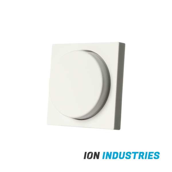 ION INDUSTRIES | Centraalplaat Dimmerknop Enkelvoudig t.b.v. Indicatielamp V1 /J1 Mat Alpin Wit - Afbeelding 2