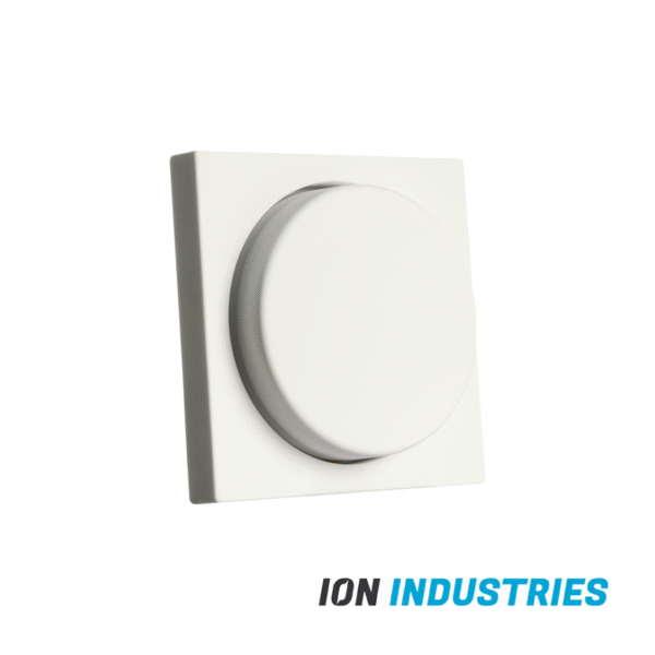 ION INDUSTRIES | Centraalplaat Dimmerknop Enkelvoudig t.b.v. Indicatielamp V1 /J1 Mat Alpin Wit - Afbeelding 3