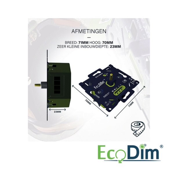 LED DIMMER UNIVERSEEL | 0-150W | FASE AFSNIJDING (RC) - Afbeelding 4