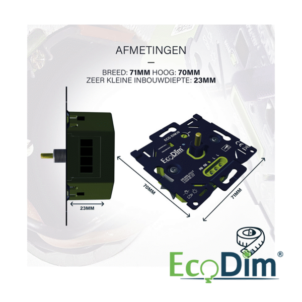 LED DIMMER UNIVERSEEL | 0-300W | FASE AAN- EN AFSNIJDING (RLC) - Afbeelding 3