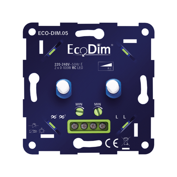 LED DIMMER DUO | 2x 0-100W | FASE AFSNIJDING (RC) - Afbeelding 5