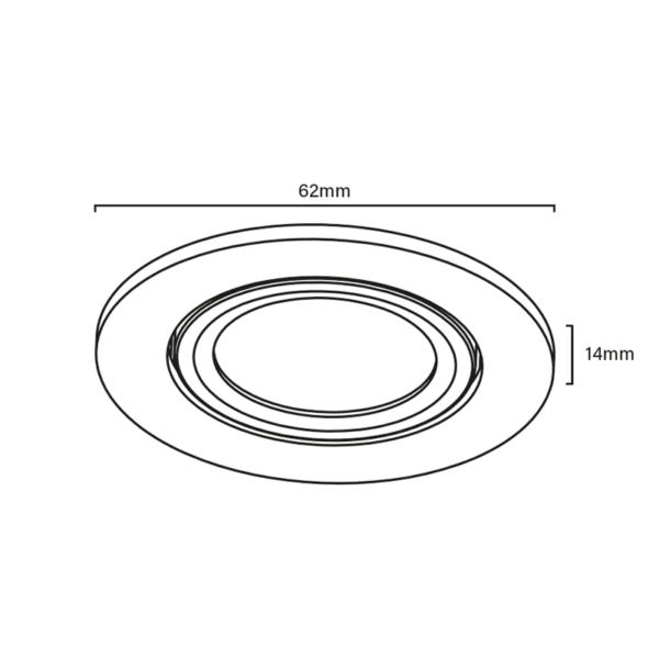 ECODIM ED-10044 | LED MEUBELSPOT | KLEINE INBOUWDIEPTE | IP54 | WARM WIT | ROND | WIT | 55MM - Afbeelding 7