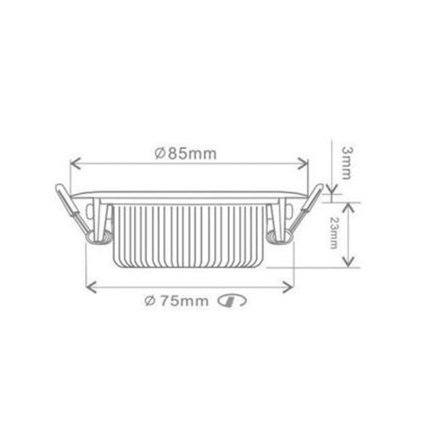 ECODIM ED-10029 | LED INBOUWSPOT | KLEINE INBOUWDIEPTE | IP54 | WARM WIT | ROND | ZWART | 75MM - Afbeelding 4