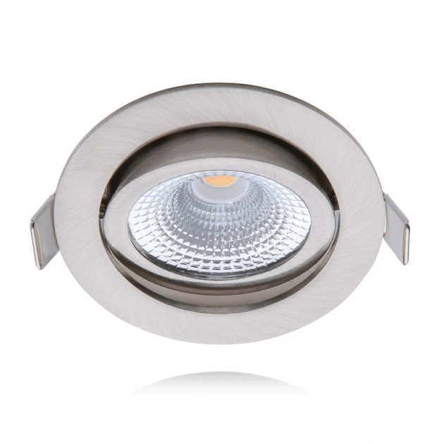 ECODIM ED-10030 | LED INBOUWSPOT | KLEINE INBOUWDIEPTE | IP54 | WARM WIT | ROND | GEB. NIKKEL | 75MM