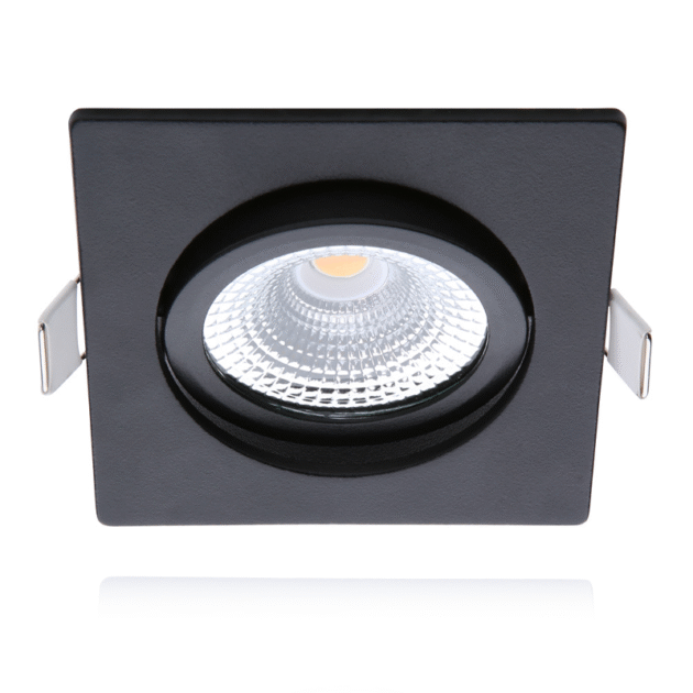 ECODIM ED-10026 | LED INBOUWSPOT | KLEINE INBOUWDIEPTE | IP54 | DIM TO WARM | VIERKANT | ZWART | 75MM