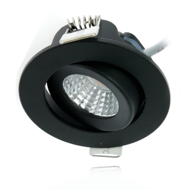 ECODIM ED-10062 | LED INBOUWSPOT | KLEINE INBOUWDIEPTE | IP54 | WARM WIT | ROND | ZWART | 55MM