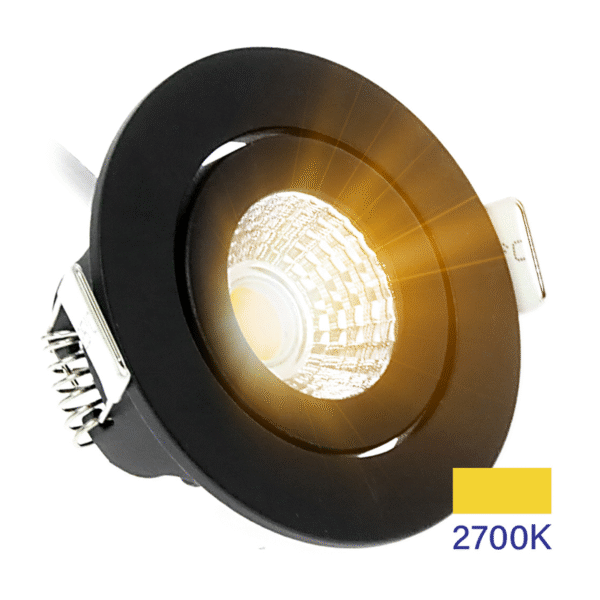 ECODIM ED-10062 | LED INBOUWSPOT | KLEINE INBOUWDIEPTE | IP54 | WARM WIT | ROND | ZWART | 55MM - Afbeelding 2