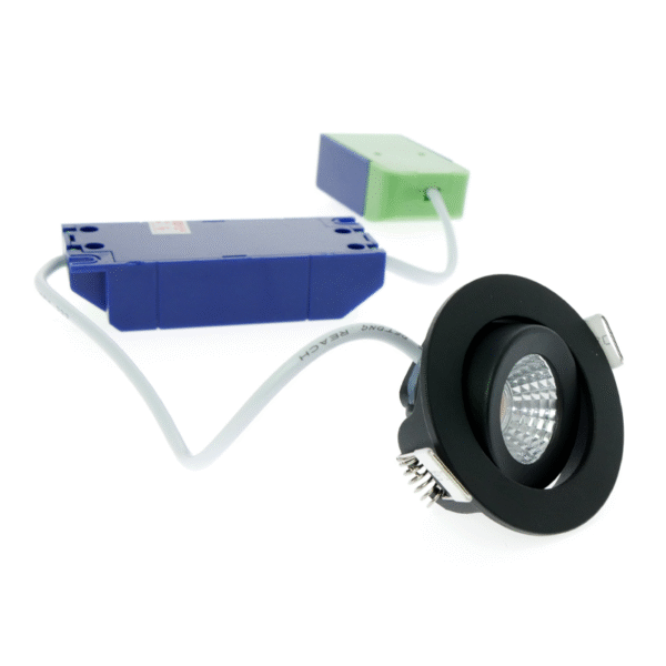 ECODIM ED-10062 | LED INBOUWSPOT | KLEINE INBOUWDIEPTE | IP54 | WARM WIT | ROND | ZWART | 55MM - Afbeelding 5