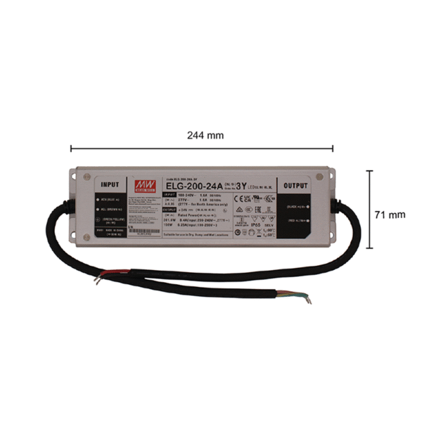 24V DRIVER | MEANWELL | IP65 | 200W - Afbeelding 3
